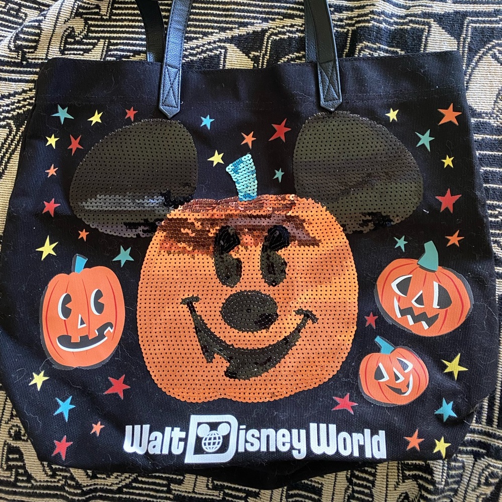 Disney Halloween Tote Sequin Mickey